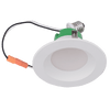4 inch round retrofit LED downlight with selectable CCT and white trim, Space Series 10W