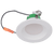 4 inch round retrofit LED downlight with selectable CCT and white trim, Space Series 10W