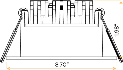 Ten-watt-three-inch-trimmed-regressed-led-recessed-light-fixture