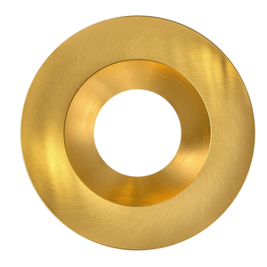 Aster 2 inch brushed brass round LED trim with clip-in mounting - Available at Electrical Marketplace