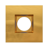 Aster 2 inch brushed brass square LED trim with clip-in mounting