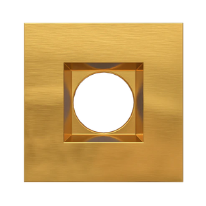 Aster 2 inch brushed brass square LED trim with clip-in mounting - Available at Electrical Marketplace