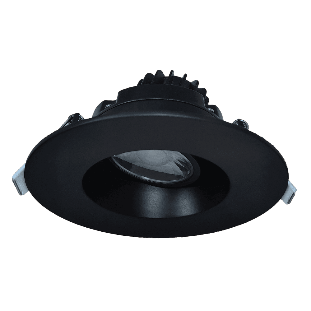 3 inch LED regress round gimbal luminaire with selectable CCT in multiple trim finishes