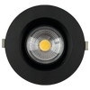 Saturn 4 inch round regressed LED gimbal recessed light white and black finish 14W 1100 lumens 5CCT selectable wet rated IC rated