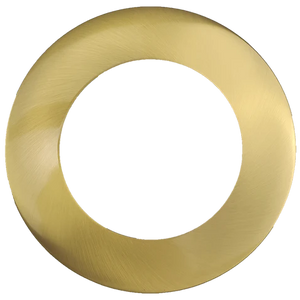 3 inch round slim brushed brass cover for LED recessed light - Available at Electrical Marketplace