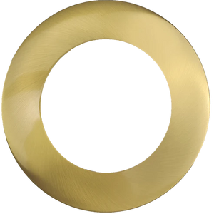 4 inch round slim brushed brass cover for LED recessed light - Available at Electrical Marketplace