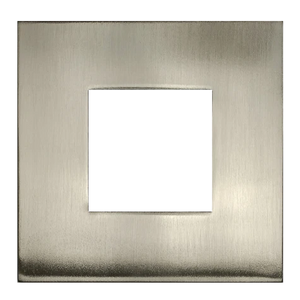 3 inch square slim brushed nickel recessed light cover - Available at Electrical Marketplace