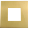 3 inch square slim brushed brass recessed light cover
