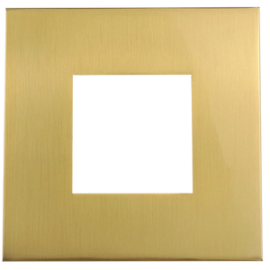 3 inch square slim brushed brass recessed light cover - Available at Electrical Marketplace