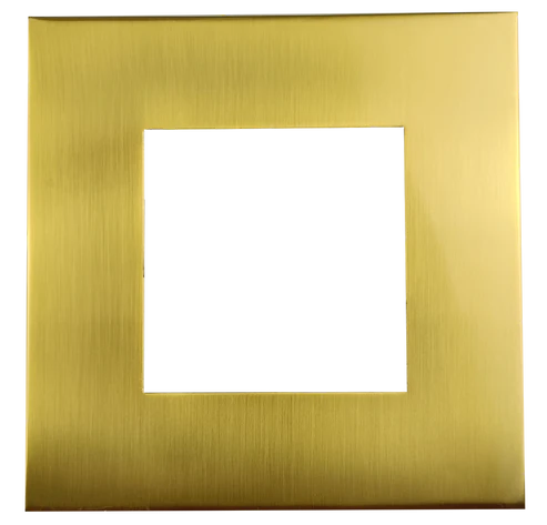 4 Inch Square Slim Brushed Brass Cover | Goodlite G-48398