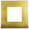 4 inch square slim brushed brass recessed light cover