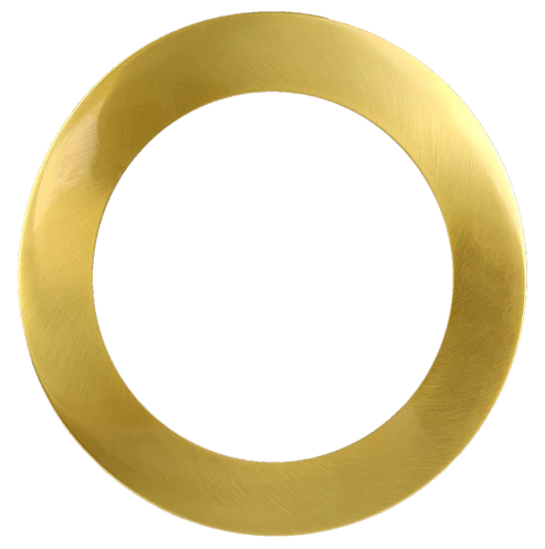 6 Inch Round Slim Brushed Brass Cover | Goodlite G-48408