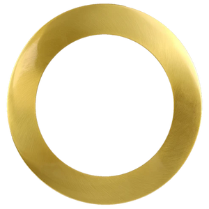 6 inch round slim brushed brass recessed light cover - Available at Electrical Marketplace