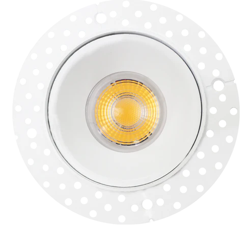 Saturn 2" HO round trimless LED downlight black, mud-in installation