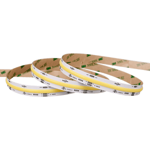 Close-up of 16.4ft LED COB rope light strip showing uniform dot-free illumination and flexible design