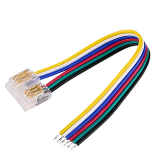 clear-rgbww-led-tape-light-starter-connector-5pack-g-49527 - Available at Electrical Marketplace