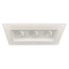 3-inch triple-head trimless LED downlight from the Saturn Series, featuring selectable color temperature and 30W total power, designed for sleek, modern recessed lighting.