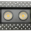 Saturn 3 inch double head trimless regressed LED gimbal recessed light white and black finish 15W 1400 lumens 5CCT selectable wet rated IC rated mud in installation