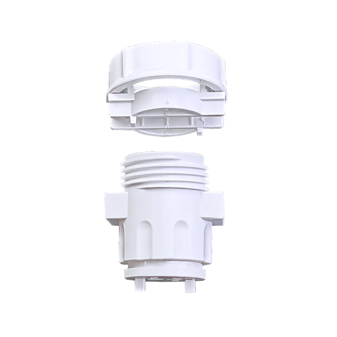 Quick connect coupling for electrical wiring, damp location rated lighting connector