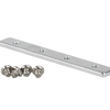 2" aluminum trimless 180° connector for joining LED channels in a straight line, providing seamless architectural lighting continuity.