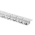 8ft 1 inch trimless flexible aluminum channel for recessed LED strip lighting, designed for curved surfaces