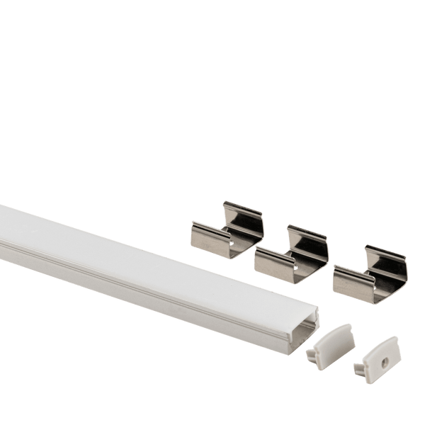 1/2 Inch Channel Aluminum Surface Moutn | Tape Light Channels & Accessories Series | 8ft