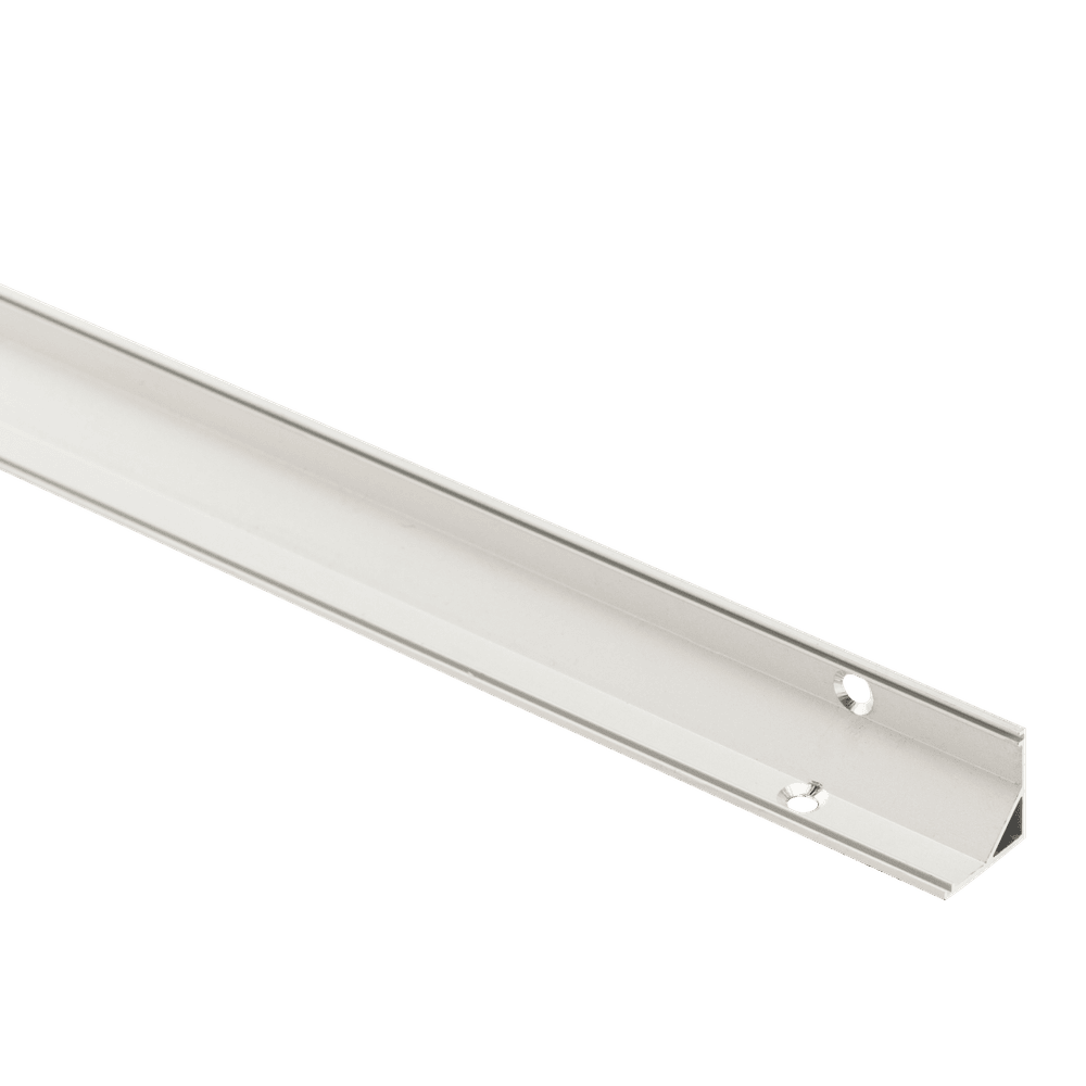 8ft 1 inch aluminum corner surface mount channel with frosted diffuser for angled LED strip lighting