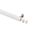 8ft 1 inch aluminum corner surface mount channel with frosted diffuser for angled LED strip lighting