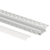 12ft 1 inch trimless aluminum channel for recessed LED strip lighting with flush, frameless finish