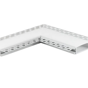 2" L corner aluminum trimless LED channel with frosted opal diffuser for recessed, seamless corner LED installations. - Available at Electrical Marketplace