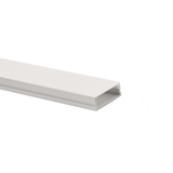 1 inch aluminum surface mount LED channel with opal frosted diffuser in silver finish, 96 inch length