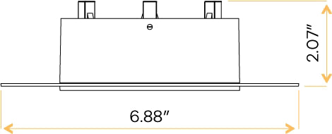 4" Round Trimless Flushed Slim LED Downlight | 1.700Lm Max | 120/277V | CCT Selectable | Star Series | Goodlite G-96622