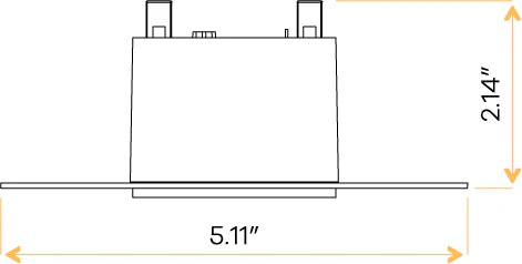 square mud-in LED downlight selectable CCT