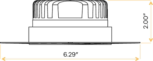 4" Round Regress Trimless Slim LED Downlight | 1.300Lm | 120/277V | CCT Selectable | Regulus Series | Goodlite G-96722