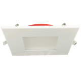 fire rated square recessed LED light 4 inch 12W 850 lumens