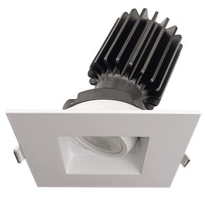 Saturn 3 inch square regress gimbal LED downlight 11W 5CCT adjustable recessed light white - Available at Electrical Marketplace