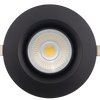 Saturn 4 inch black adjustable gimbal LED recessed downlight 1750 lumens 5CCT