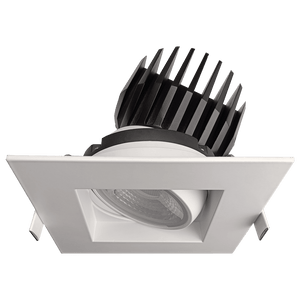 Saturn 4 inch square regressed gimbal recessed LED downlight 20W 5CCT - Available at Electrical Marketplace