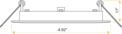 Architectural-matte-white-four-inch-square-recessed-baffle-slim-downlight