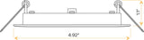 Architectural-matte-white-four-inch-square-recessed-baffle-slim-downlight