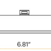 Architectural-matte-white-six-inch-square-recessed-baffle-slim-downlight