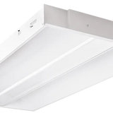 Neptune 2x4 center indirect LED troffer with selectable CCT and wattage, frosted diffuser, 0-10V dimming, and DLC certification