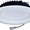 Commercial 8-inch round regress LED fixture with white trim, frosted diffuser, selectable CCT, and clip-in mounting — G-98526.