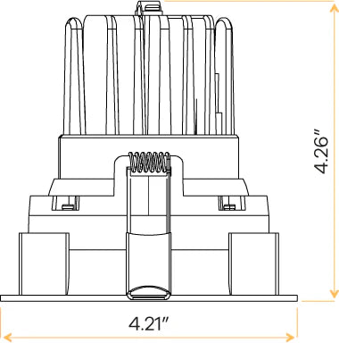 Architectural-square-single-head-regress-gimbal-installed-in-wet-location