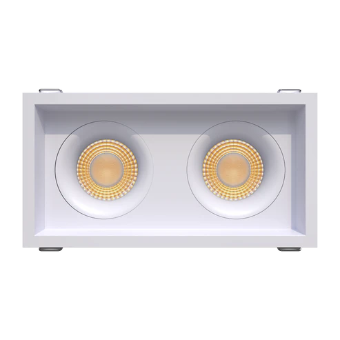 3.5 Inch Double Head Multiple Regress Gimbal LED Downlight | 3.600Lm Max | 120/277V | CCT Selectable | Altair Series | Goodlite G-98742/752