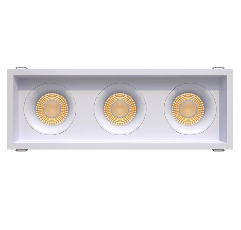 Triple-head-trimmed-recessed-accent-light-with-deep-regress-multiple-baffles