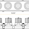 Architectural-four-head-regress-gimbal-installed-in-wet-location-ceiling