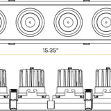 Architectural-four-head-regress-gimbal-installed-in-wet-location-ceiling