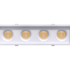 Four-head-trimmed-recessed-accent-light-with-deep-regress-multiple-baffles
