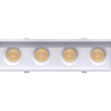 Four-head-trimmed-recessed-accent-light-with-deep-regress-multiple-baffles